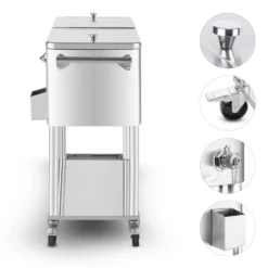 Springbreak 2000 Getränkewagen Terrassenkühlwagen 80l Edelstahl -Klarstein Verkaufs 10029647 yy 0003 logo