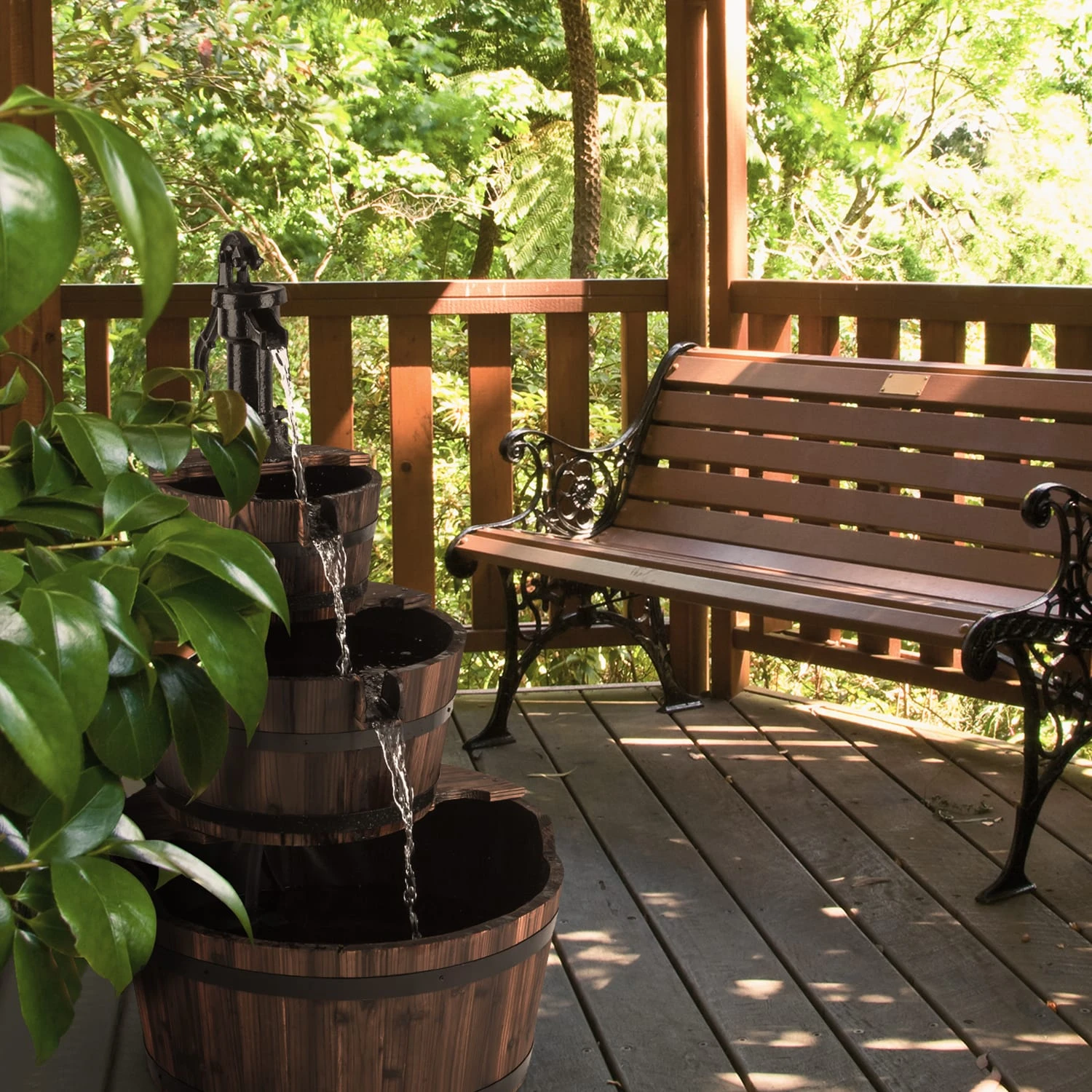 Cascada 2G Kaskadenbrunnen Gartenbrunnen Springbrunnen 12 W 800 l/h Cascada 2G Kaskadenbrunnen Gartenbrunnen Springbrunnen 12 W 800 L/h -Klarstein Verkaufs 10029657 uk 0002 ambient