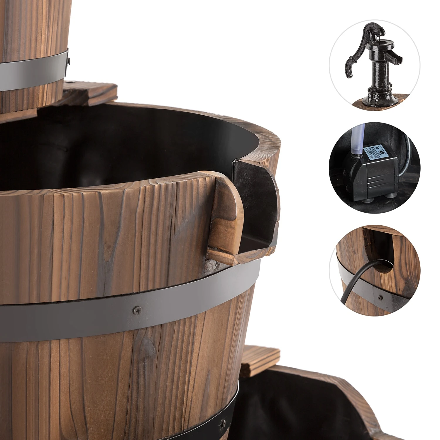 Cascada 2G Kaskadenbrunnen Gartenbrunnen Springbrunnen 12 W 800 l/h Cascada 2G Kaskadenbrunnen Gartenbrunnen Springbrunnen 12 W 800 L/h -Klarstein Verkaufs 10029657 uk 0003 detail