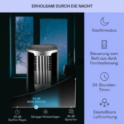 New Breeze 7 Mobile Klimaanlage 7000BTU 2,1kW 34m² Mobil Fernbedienung -Klarstein Verkaufs 10029703 de 0004 usp