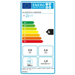 New Breeze 9 Mobile Klimaanlage 9000 BTU / 2,6 KW Timer -Klarstein Verkaufs 10029705 energy label