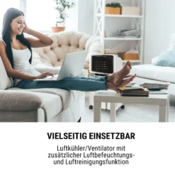 Baltic Blue 3-in-1 Luftkühler 360 M³/h 65 W 6 Ltr Fernbedienung Mobil 3 Baltic Blue 3-in-1 Luftkühler 360 M³/h 65 W 6 Ltr Fernbedienung Mobil -Klarstein Verkaufs 10029734 de 0004 logo