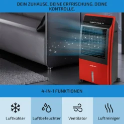 CTR-1 4-in-1 Luftkühler 360 M³/h 65 W 8 Ltr Fernbedienung Mobil 2 CTR-1 4-in-1 Luftkühler 360 M³/h 65 W 8 Ltr Fernbedienung Mobil -Klarstein Verkaufs 10029735 de 0003 usp