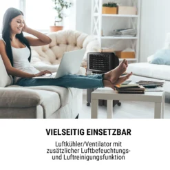 Baltic Black 3-in-1 Luftkühler 360 M³/h 65 W 6 Ltr Fernbedienung Mobil 3 Baltic Black 3-in-1 Luftkühler 360 M³/h 65 W 6 Ltr Fernbedienung Mobil -Klarstein Verkaufs 10029738 de 0004 logo