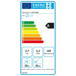 Frostik Fenster-Klimagerät 9.000 BTU/2,7 KW EEC A Fernbedienung -Klarstein Verkaufs 10029808 energy label