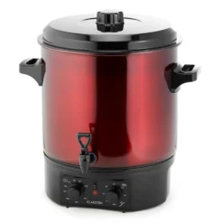 Biggie Einkochautomat Edelstahl 27 Liter 2000W Timer Rot -Klarstein Verkaufs 10030585 yy 0004 front Klarstein Biggie Einkochautomat 27 Liter rot