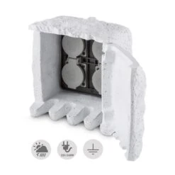 Power Rock Remote Gartensteckdose 4-fach Verteiler 1,5 M Fels Hellgrau 5 Power Rock Remote Gartensteckdose 4-fach Verteiler 1,5 M Fels Hellgrau -Klarstein Verkaufs 10030597 yy 0007 front Waldbeck Power Rock Gartensteckdose 3m hellgrau