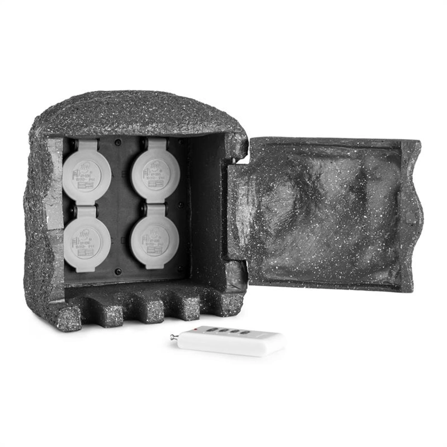 Power Rock Remote Gartensteckdose 4-fach Verteiler 3m Fels dunkelgrau Power Rock Remote Gartensteckdose 4-fach Verteiler 3m Fels Dunkelgrau -Klarstein Verkaufs 10030598 yy 0001 titel Waldbeck Power Rock Gartensteckdose 3m dunkelgrau