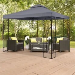 Odeon Grey Pavillon Partyzelt Festzelt 3x3m Stahl Polyester Dunkelgrau 4 Odeon Grey Pavillon Partyzelt Festzelt 3x3m Stahl Polyester Dunkelgrau -Klarstein Verkaufs 10030686 yy 0005 ambient Blumfeldt Odeon Grey Pavillon Partyzelt dunkelgrau