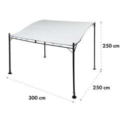 Allure Pergola Vordach Anbaupavillon 300x250cm Polyester Hellbeige 4 Allure Pergola Vordach Anbaupavillon 300x250cm Polyester Hellbeige -Klarstein Verkaufs 10030689 yy 0005 logo Blumfeldt Allure Pergola Vordach Anbaupavillon