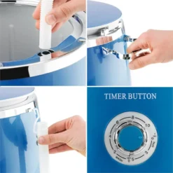 Ecowash-Pico Mini-Waschmaschine Schleuderfunktion 3,5 Kg 380W Blau -Klarstein Verkaufs 10030791 yy 0006 detail oneConcept Ecowash Pico Mini Waschmaschine blau