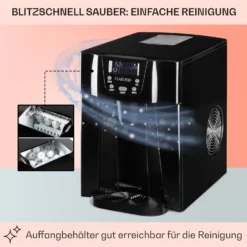 Ice Volcano 2G Eismaschine LED 12kg Je 24h 2l 6-12min Schwarz 4 Ice Volcano 2G Eismaschine LED 12kg Je 24h 2l 6-12min Schwarz -Klarstein Verkaufs 10030844 DE 0005 usp