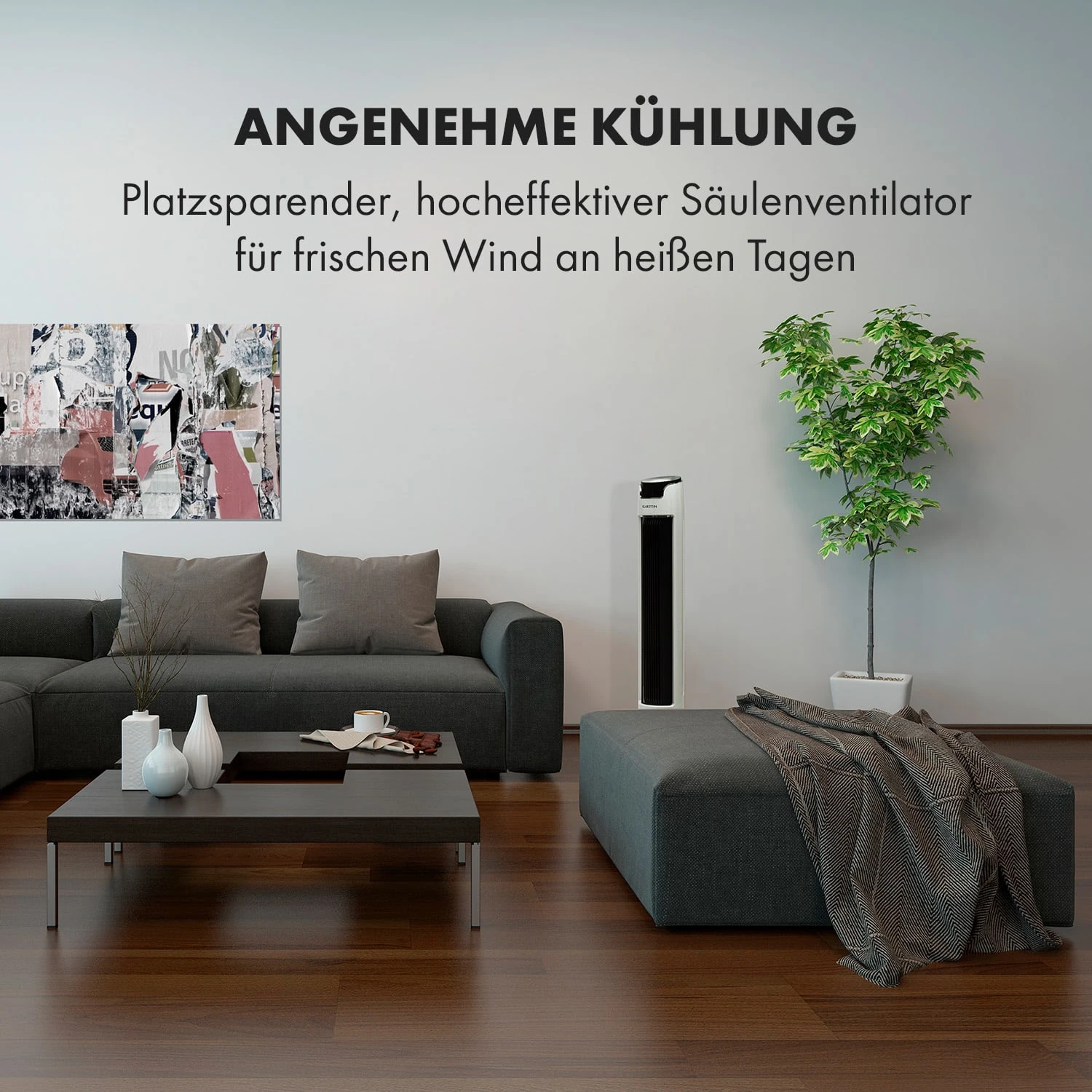 Empire State Turmventilator 37 W Luftdurchsatz: 2200 m³/h Oszillation Empire State Turmventilator 37 W Luftdurchsatz: 2200 M³/h Oszillation -Klarstein Verkaufs 10030980 de 0002 logo