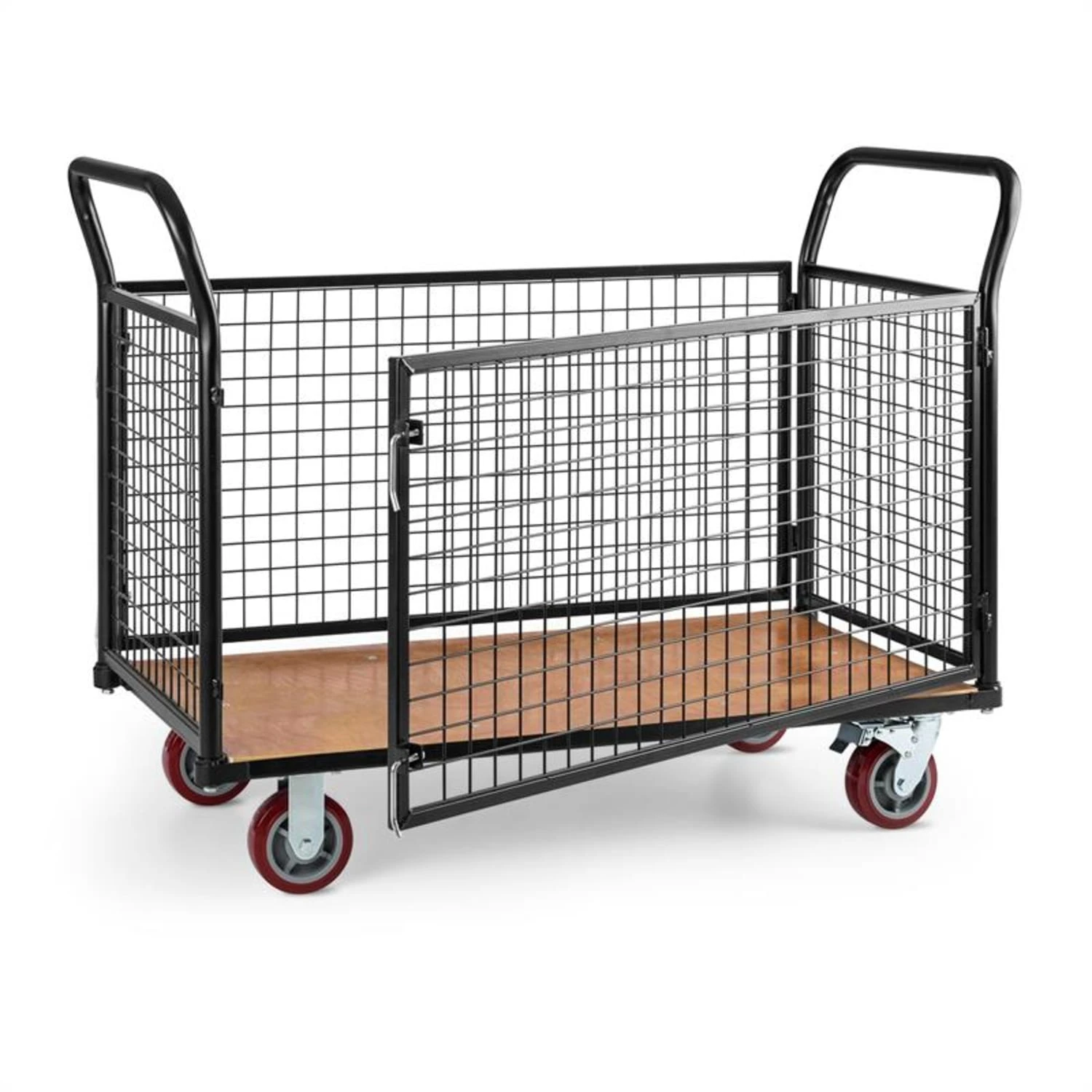 Loadster Gitterwagen Rollwagen Magazinwagen max.500kg Holzboden Loadster Gitterwagen Rollwagen Magazinwagen Max.500kg Holzboden -Klarstein Verkaufs 10031241 yy 0002 detail Waldbeck Loadster Gitterwagen Rollwagen schwarz reedit