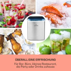 On-The-Rocks Eismaschine LED | 12kg Je 24h | 2.1l | Edelstahl Schwarz -Klarstein Verkaufs 10031372 de 0003 usp
