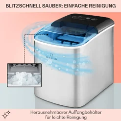 On-The-Rocks Eismaschine LED | 12kg Je 24h | 2.1l | Edelstahl Schwarz -Klarstein Verkaufs 10031372 de 0005 usp