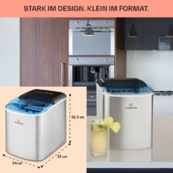 On-The-Rocks Eismaschine LED | 12kg Je 24h | 2.1l | Edelstahl Schwarz -Klarstein Verkaufs 10031372 de 0006 usp