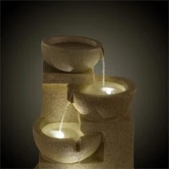 Korinth Zierbrunnen Gartenbrunnen 3W Solar LED Sandsteinoptik -Klarstein Verkaufs 10031399 yy 0003 detail Blumfeldt Korinth Zierbrunnen 3W Sandsteinoptik