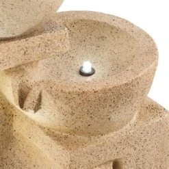 Korinth Zierbrunnen Gartenbrunnen 3W Solar LED Sandsteinoptik -Klarstein Verkaufs 10031399 yy 0004 detail Blumfeldt Korinth Zierbrunnen 3W Sandsteinoptik