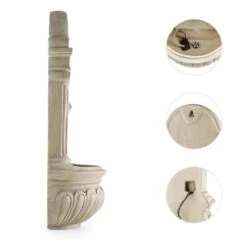 Löwenstein Wandbrunnen Gartenbrunnen Solar 2W LED Polyresin Steinoptik -Klarstein Verkaufs 10031400 yy 0004 detail Blumfeldt Loewenstein Wandbrunnen 2W Steinoptik reedit