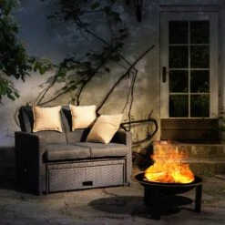 Mithras Feuerschale Ø75cm Funkenschutz Ø60cm Grillrost Gusseisen Stahl -Klarstein Verkaufs 10031450 uk 0003 ambient Blumfeldt Mithras Feuerschale