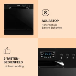 Amazonia 8 Geschirrspülmaschine 1620 Watt 8 Maßgedecke 49 DB Aquastop -Klarstein Verkaufs 10031525 de 0005 logo