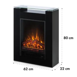  Studio 5 Elektrischer Kamin Heizlüfter 900/1800 W Fernbedienung -Klarstein Verkaufs 10031573 yy 0007 logo Klarstein Studio 5 Elektrischer Kamin schwarz