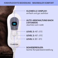 Dr. Watson XXL Heizdecke 3 Stufen Waschbar 200x180cm Mikroplüsch 5 Dr. Watson XXL Heizdecke 3 Stufen Waschbar 200x180cm Mikroplüsch -Klarstein Verkaufs 10031579 de 0006 usp