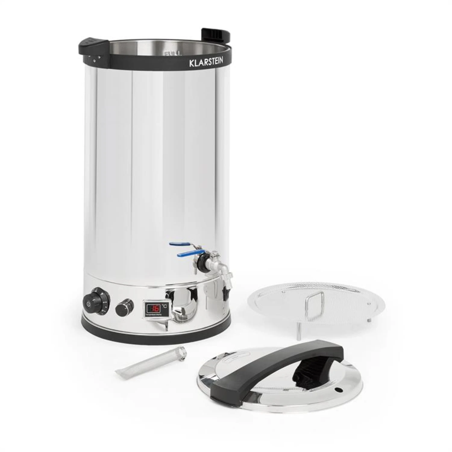 Füllhorn Maischekessel 2500W 30l LED-Display Timer 304-Edelstahl Füllhorn Maischekessel 2500W 30l LED-Display Timer 304-Edelstahl -Klarstein Verkaufs 10031651 yy 0002 detail Klarstein Fuellhorn Maischekessel 30l 2500W