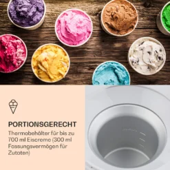 Schneeflöckchen Eiscremebereiter Thermoelektrisch 700ml Leise Weiß -Klarstein Verkaufs 10031663 de 0005 logo