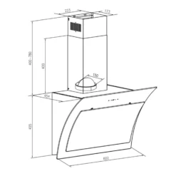 Sabia Dunstabzugshaube Sicherheitsglas Kopffrei 60cm Wandanbau Schwarz -Klarstein Verkaufs 10031680 yy 0007 logo Klarstein Sabia Dunstabzugshaube schwarz