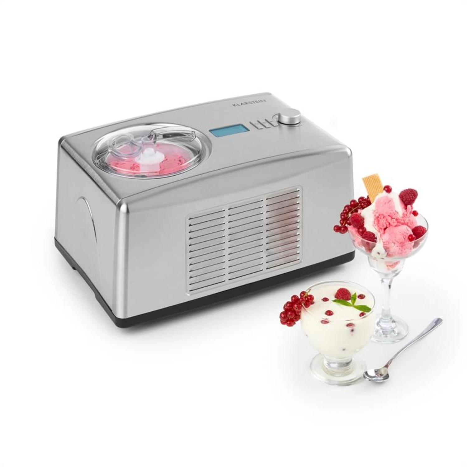 Yo & Yummy 2-in-1 Eiscremebereiter & Yoghurt Maker 150W 1,5l Edelstahl Yo & Yummy 2-in-1 Eiscremebereiter & Yoghurt Maker 150W 1,5l Edelstahl -Klarstein Verkaufs 10031849 yy 0001 titel Klarstein Yo Yummy 2in1 Eiscremebereiter