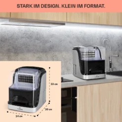 Kristall Eiswürfelmaschine Kristalleis 2 Größen 2,5l Wassertank -Klarstein Verkaufs 10031891 de 0006 usp