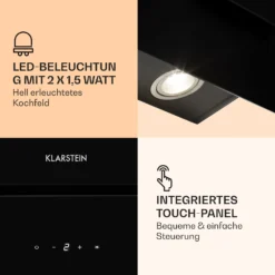 Aurica 60 Dunstabzugshaube 60cm 600 M³/h LED Touch Glas 4 Aurica 60 Dunstabzugshaube 60cm 600 M³/h LED Touch Glas -Klarstein Verkaufs 10031904 de 0005 logo