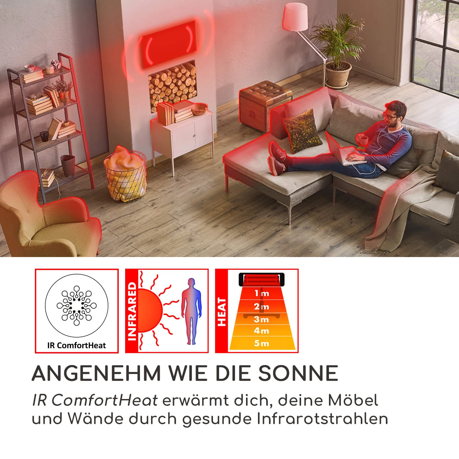 Cosmic Beam Plus Infrarot-Heizstrahler 2400W IP44 Fernbedienung Cosmic Beam Plus Infrarot-Heizstrahler 2400W IP44 Fernbedienung -Klarstein Verkaufs 10031977 de 0003 logo