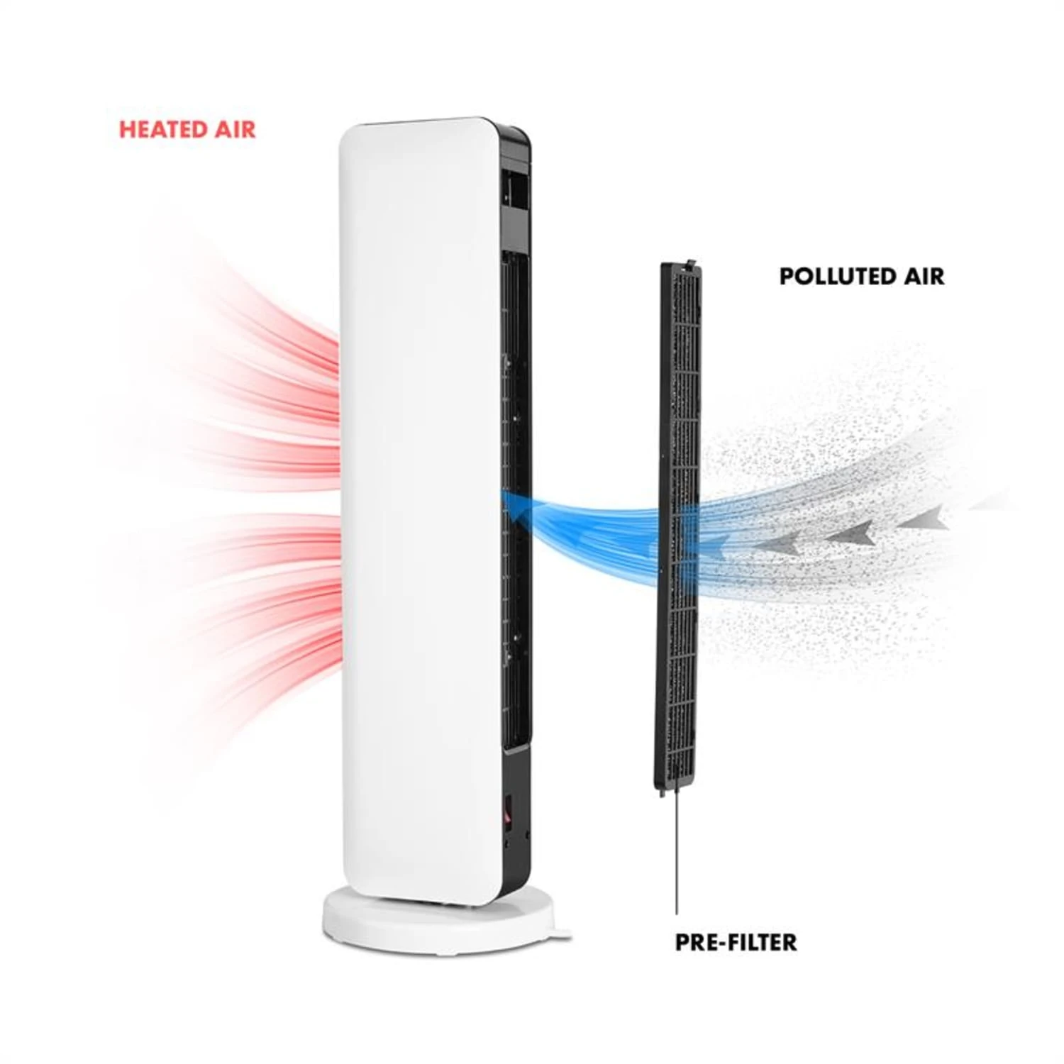 Hightower Heat Keramik-Säulenheizlüfter 2200W Thermostat 49°C weiß Hightower Heat Keramik-Säulenheizlüfter 2200W Thermostat 49°C Weiß -Klarstein Verkaufs 10032003 yy 0004 logo Klarstein Hightower Heat Heizstrahler 2200 W weiss