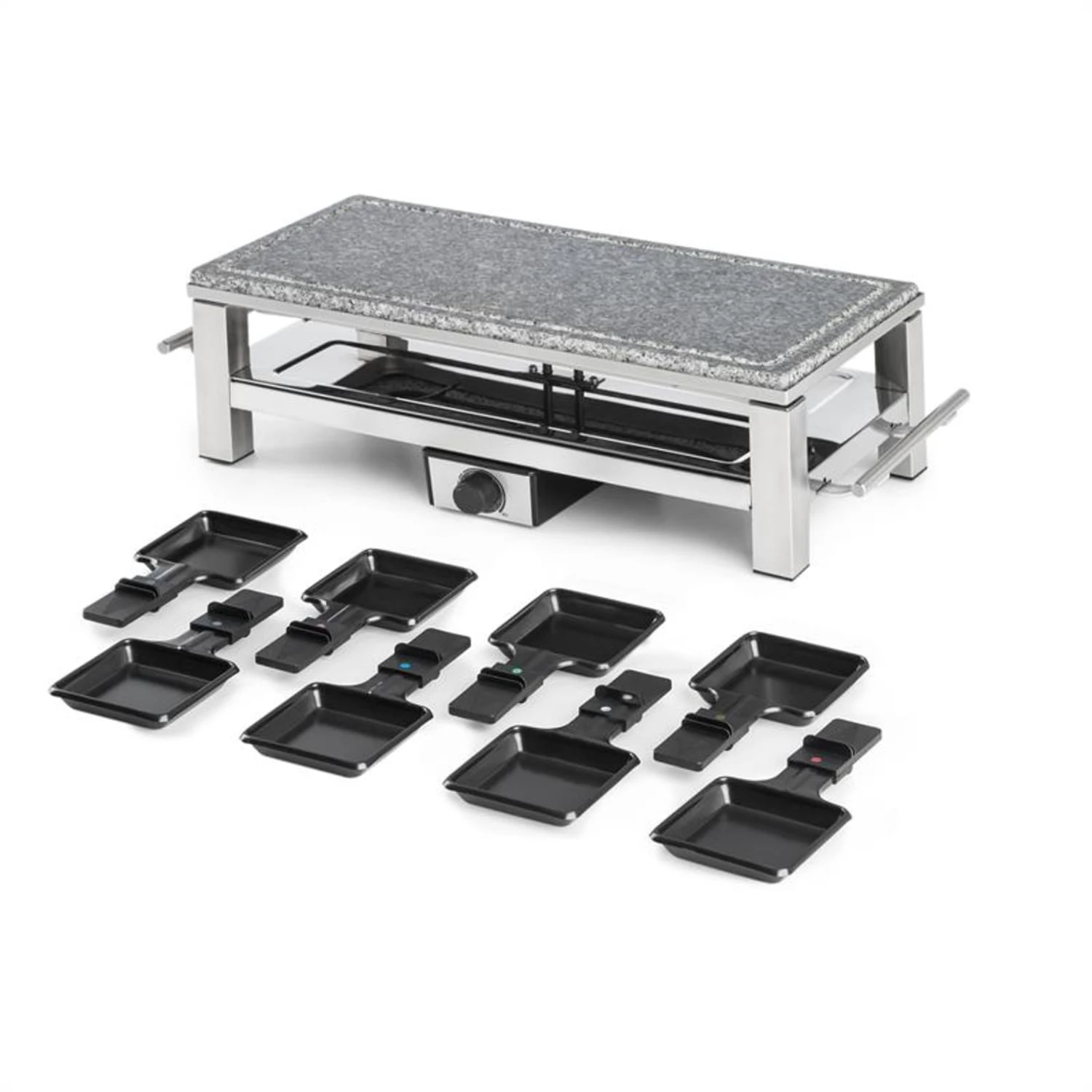 Schmelzlette Raclette 1500W Naturstein-Platte Edelstahlgehäuse Schmelzlette Raclette 1500W Naturstein-Platte Edelstahlgehäuse -Klarstein Verkaufs 10032028 yy 0004 detail Klarstein Schmelzlette Raclette 1500W Edelstahl