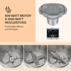 GrandPrix Küchenmaschine 500W / 1000W 2,5l Edelstahl-Rührschüssel 2 GrandPrix Küchenmaschine 500W / 1000W 2,5l Edelstahl-Rührschüssel -Klarstein Verkaufs 10032089 de 0003 logo