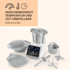 GrandPrix Küchenmaschine 500W / 1000W 2,5l Edelstahl-Rührschüssel 5 GrandPrix Küchenmaschine 500W / 1000W 2,5l Edelstahl-Rührschüssel -Klarstein Verkaufs 10032089 de 0006 logo