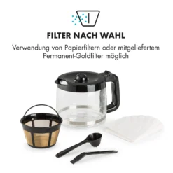Aromatica X Kaffeemaschine Mahlwerk Glaskanne Aroma+ Edelstahl -Klarstein Verkaufs 10032102 de 0008 logo