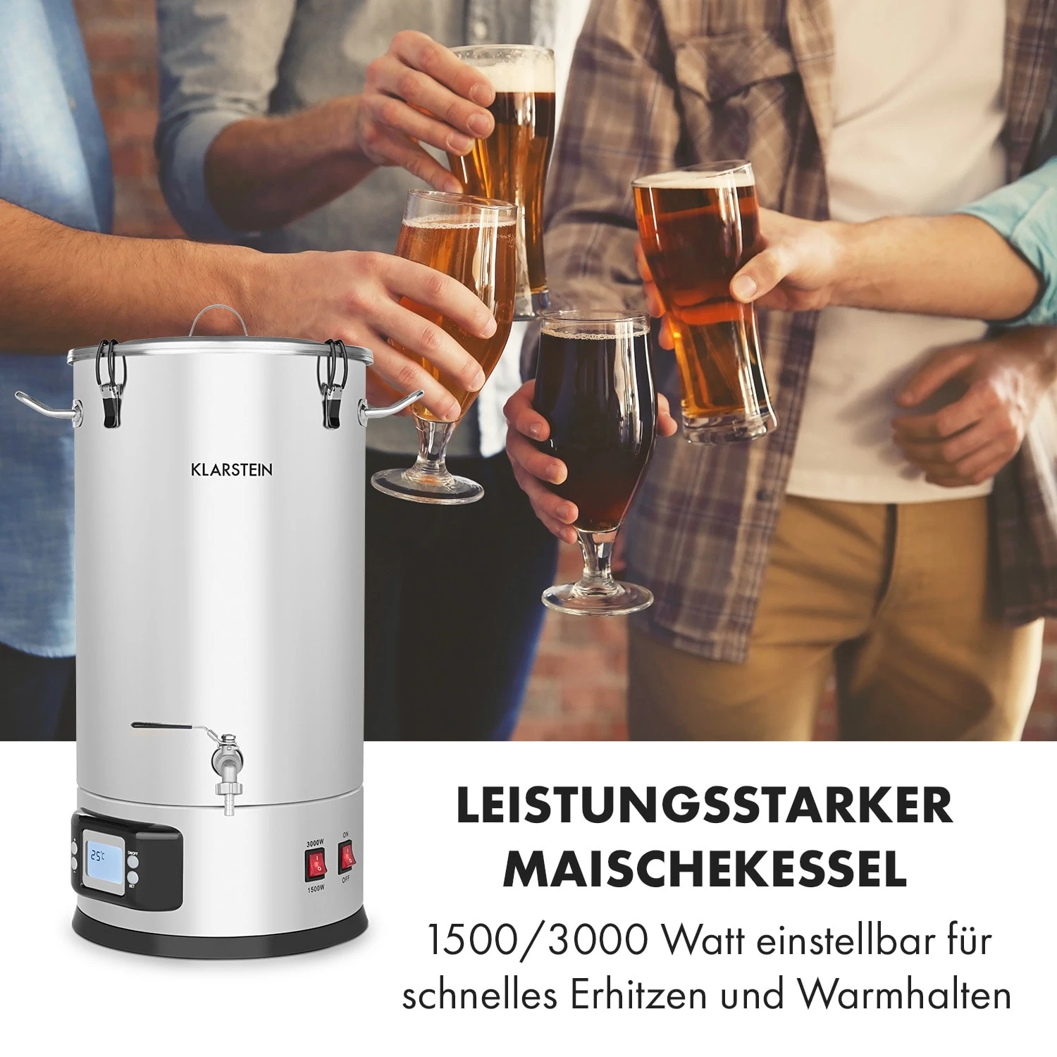 Maischfest Maischekessel 5 Teile 1500/3000W 25l LCD Touch Maischfest Maischekessel 5 Teile 1500/3000W 25l LCD Touch -Klarstein Verkaufs 10032121 de 0002 logo