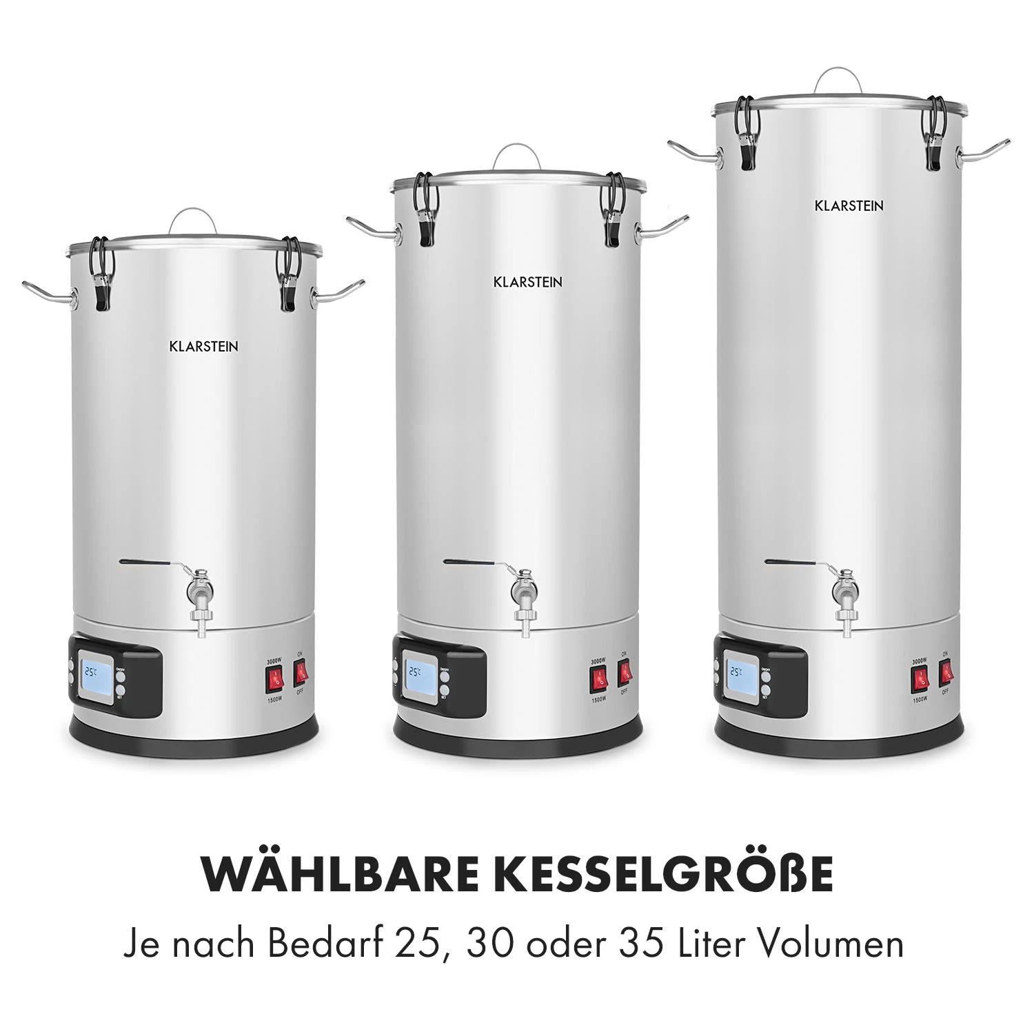 Maischfest Maischekessel 5 Teile 1500/3000W 25l LCD Touch Maischfest Maischekessel 5 Teile 1500/3000W 25l LCD Touch -Klarstein Verkaufs 10032121 de 0003 logo