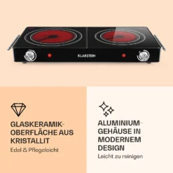 VariCook Duo Kochplatte 3000W Edelstahlgehäuse Tragegriffe -Klarstein Verkaufs 10032125 de 0003 logo