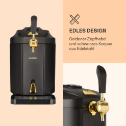 Skal Bierzapfanlage Bierkühler 5l Fässer CO2 Edelstahl Schwarz -Klarstein Verkaufs 10032176 de 0003 logo