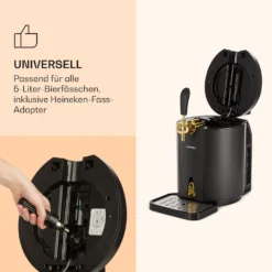 Skal Bierzapfanlage Bierkühler 5l Fässer CO2 Edelstahl Schwarz -Klarstein Verkaufs 10032176 de 0004 logo