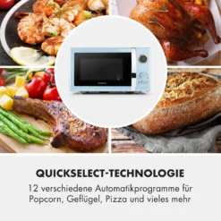 Fine Dinesty 2-in-1-Mikrowelle: 23l 800W / Grill: 1000W Blau 4 Fine Dinesty 2-in-1-Mikrowelle: 23l 800W / Grill: 1000W Blau -Klarstein Verkaufs 10032201 de 0005 logo