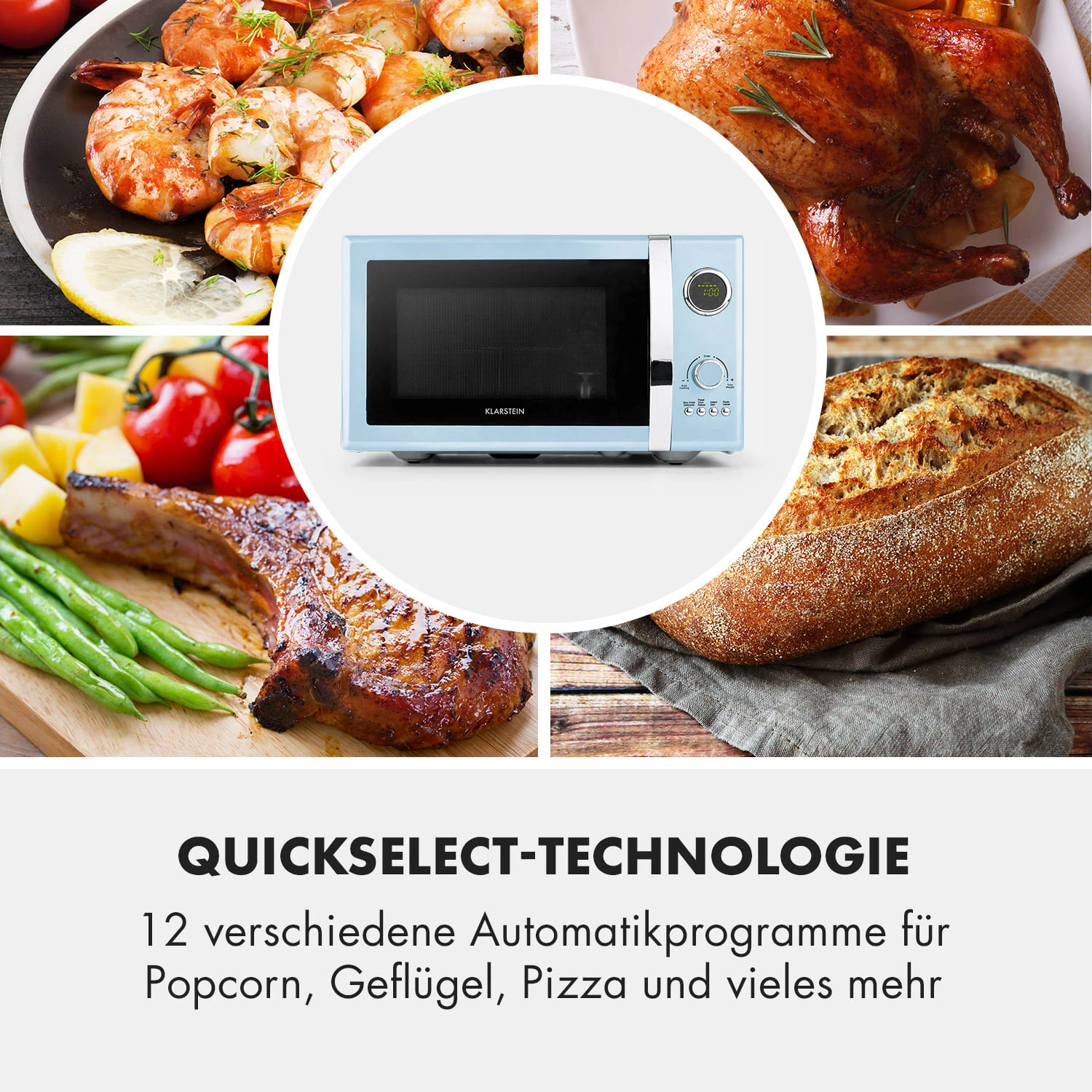 Fine Dinesty 2-in-1-Mikrowelle: 23l 800W / Grill: 1000W blau Fine Dinesty 2-in-1-Mikrowelle: 23l 800W / Grill: 1000W Blau -Klarstein Verkaufs 10032201 de 0005 logo