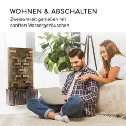 River Crossing Gartenbrunnen In/Outdoor 6W Pumpe 10m Kabel Verzinkt -Klarstein Verkaufs 10032260 de 0005 logo