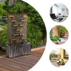 River Crossing Gartenbrunnen In/Outdoor 6W Pumpe 10m Kabel Verzinkt -Klarstein Verkaufs 10032260 yy 0003 ambient