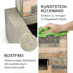 Watergate Gartenbrunnen In/Outdoor 15W Pumpe 10m Kabel Verzinkt -Klarstein Verkaufs 10032262 de 0005 logo